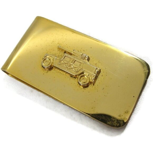 Vintage Humvee Hummer Money Clip Men Wallet ID Credit Card Holder - Picture 1 of 8